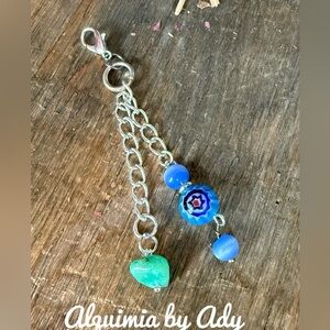 Alquimia Silver and Blue Key Card Holder